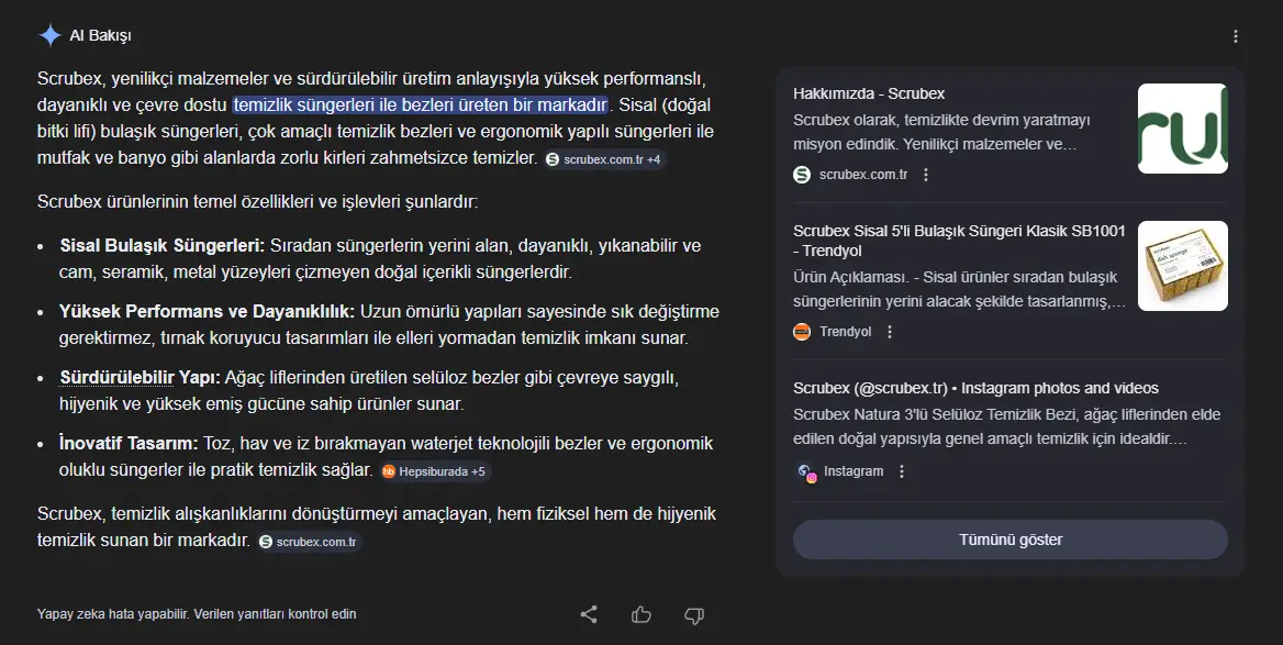 scrubex projesi uygulama arayüzü ve detay görseli